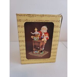 Dept 56 Enesco 1985 Small World of Music Thomas Nast Santa‎ Music Box